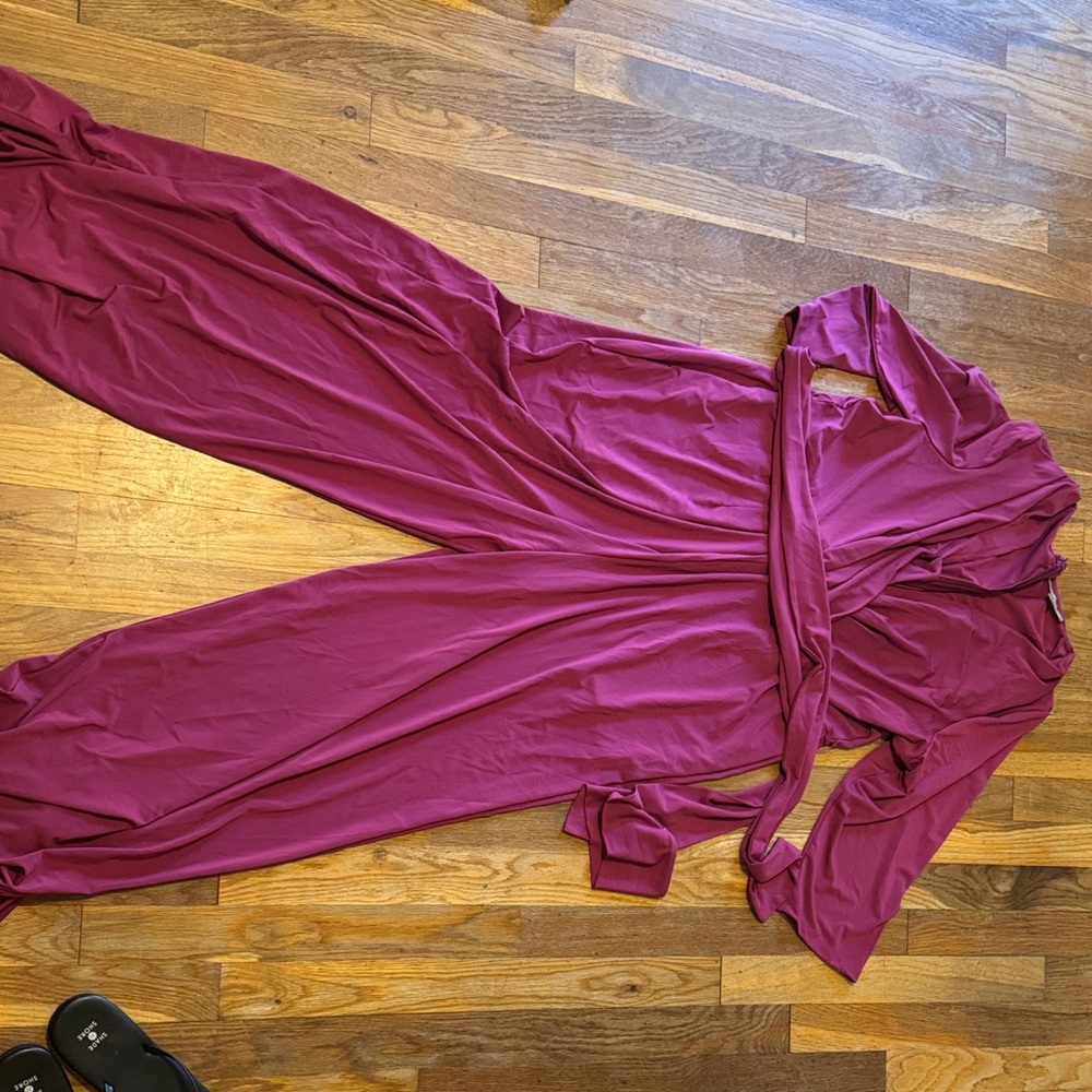 Jessica London Burgundy Jumpsuit